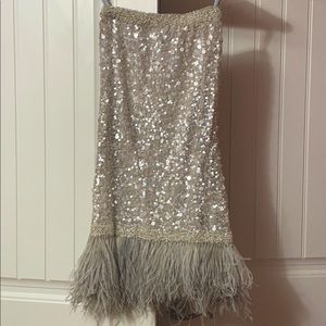 Custom made strapless sequence dress